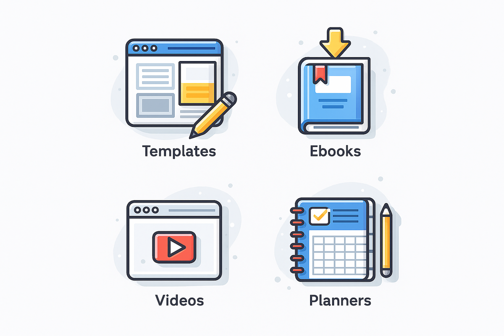 best digital product to sell online icons overview