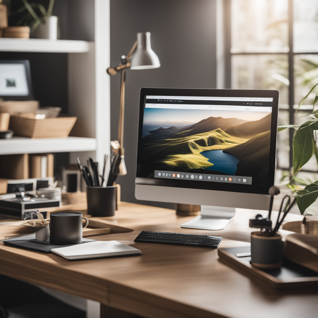 digital workspace showing tools for passive income ideas online